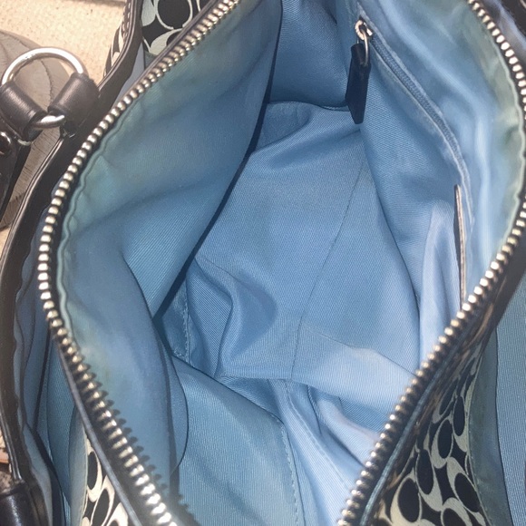 Coach Black and White Satchel with Matching Wallet - Picture 6 of 16